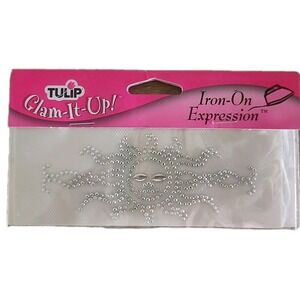BOHO HIPPIE 4-inch SUNSHINE Tulip Glam-It-Up Iron-on Expression Design BLING NEW